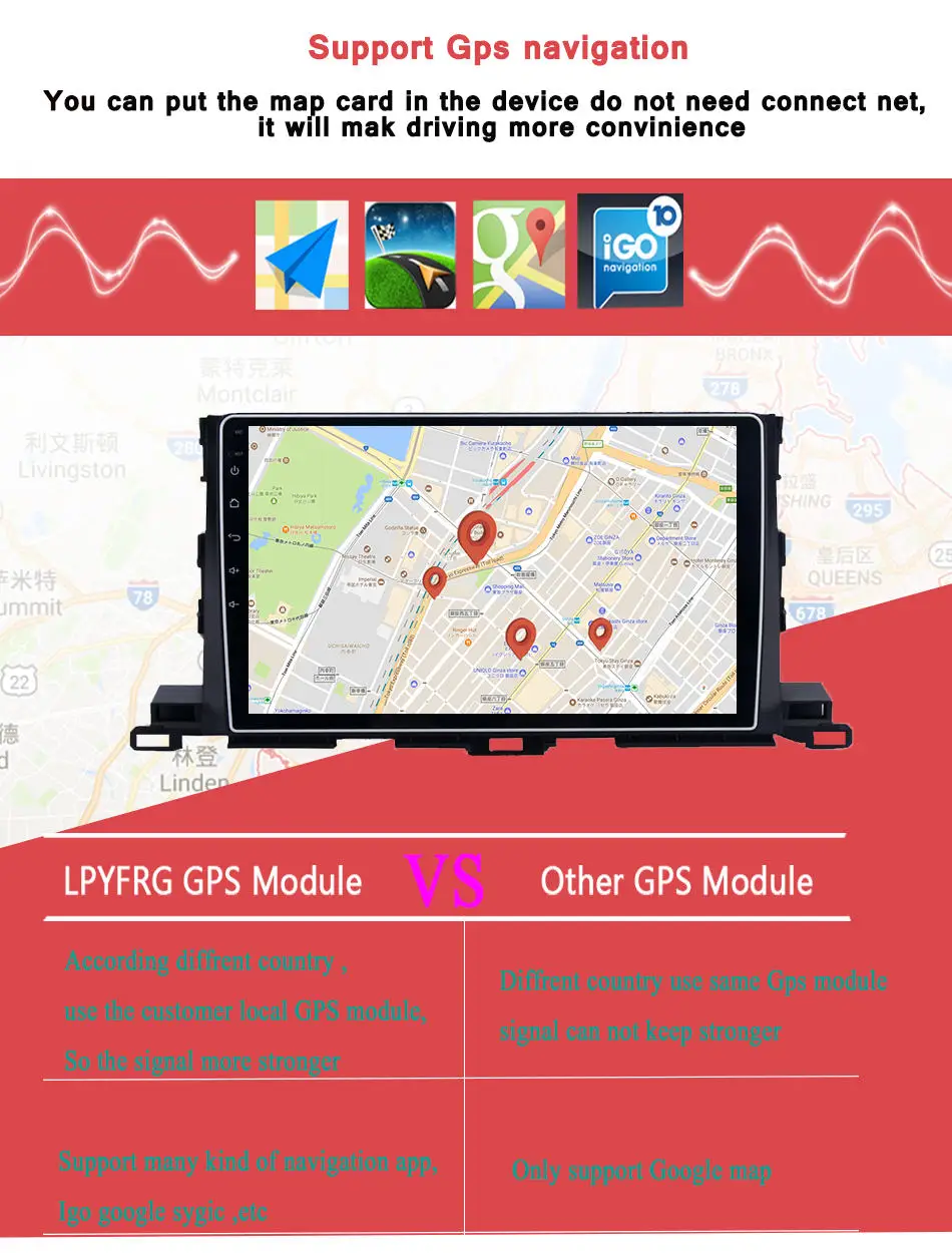 Top Car Android 9.0 DVD System For Toyota Highlander 2014-2019 Autoradio Car Radio Stereo GPS Navigation Multimedia Audio Full Map 6 Top Car Android 9.0 DVD System For Toyota Highlander 2014-2019 Autoradio Car Radio Stereo GPS Navigation Multimedia Audio Full Map 6