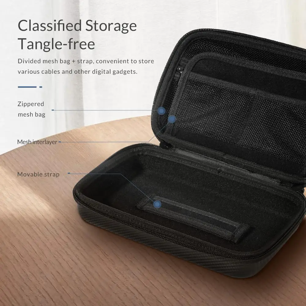 ORICO чехол для жесткого диска, защитная сумка, портативный антиприжимной цифровой аксессуар, коробка для хранения для HDD power Bank, USB кабель, зарядное устройство, карта