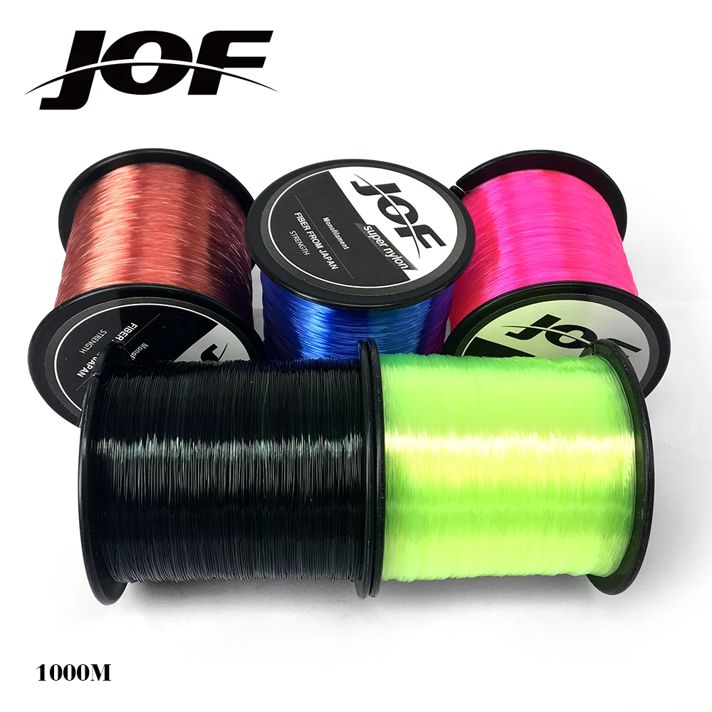 1000M Nylon Fishing Line Monofilament Japan Durable Monofilament Rock Sea Fishing Line 4LB-28LB JOF Brand