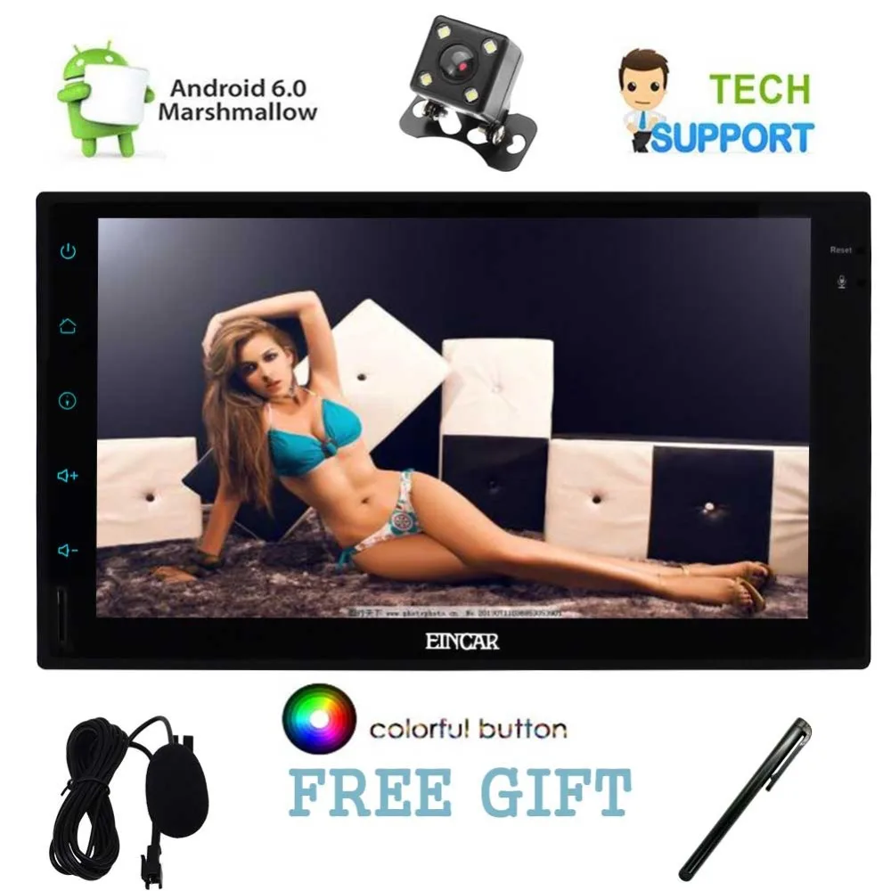 

2Din Double Din touch screen WIFI 3G/4G Network HD 1080p Vedio Car Stereo Bluetooth support Front and Rear Camera Input OBD2 FM