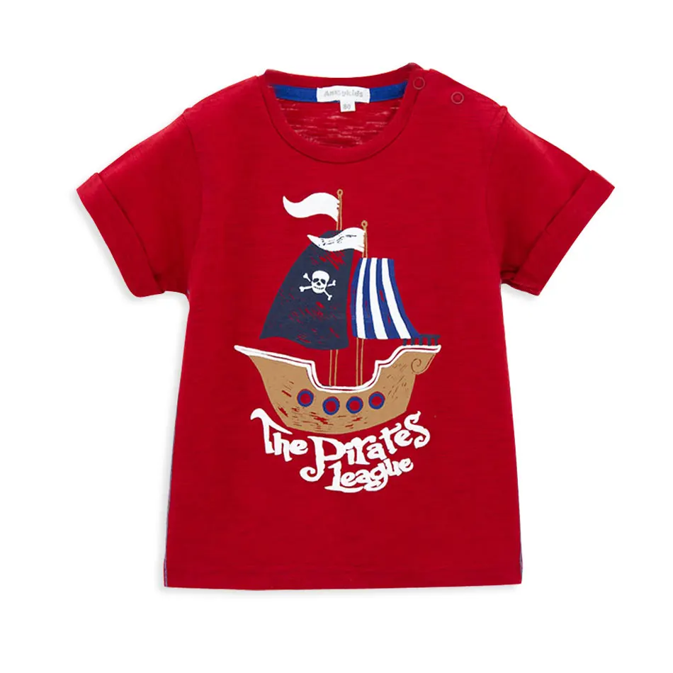

2019 Summer Baby Boys T Shirt Short Sleeve Cartoon Print Infant Kids Boys Cotton T-Shirts Children Clothes Tops Tees