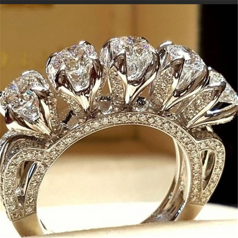 Обручальное кольцо с имитацией бриллианта 925 Серебряное свадебное кольцо Anillos De Finger для женщин с драгоценным камнем Bizuteria Bague Etoile кольца Горячая Распродажа