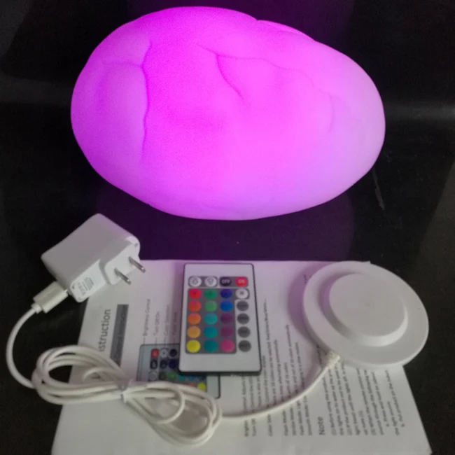 

L29*W22*H14cm LED Stone Shape Glowing Table Lamp Cobble Lights for LED Bar Furniture Decoration Free shipping 5pcs/Lot