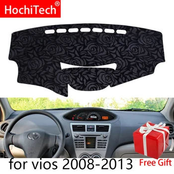 

Rose Pattern Non-slip Dashmat Dash Mat Dashboard Cover Pad Cover Carpet Car Sticker for Toyota vios 2008 2009-2013 Car Styling