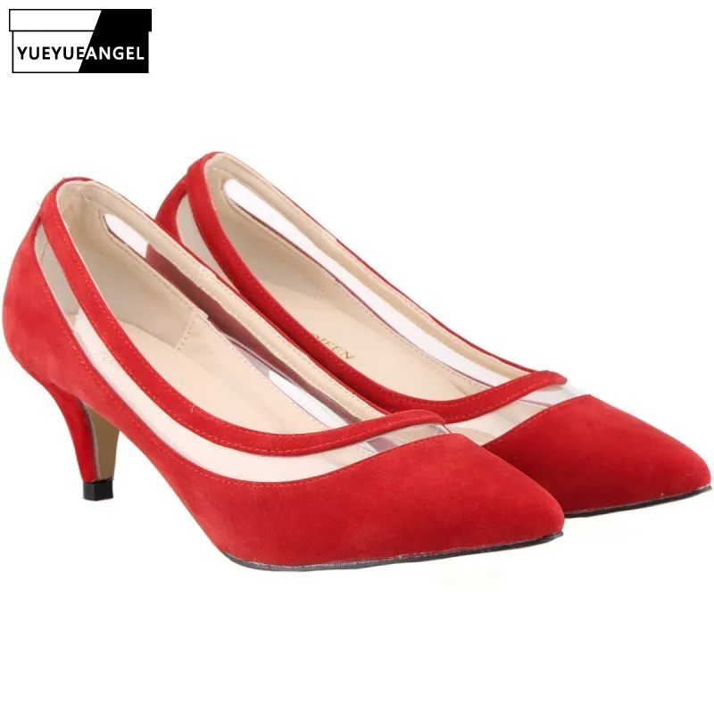 red low high heels