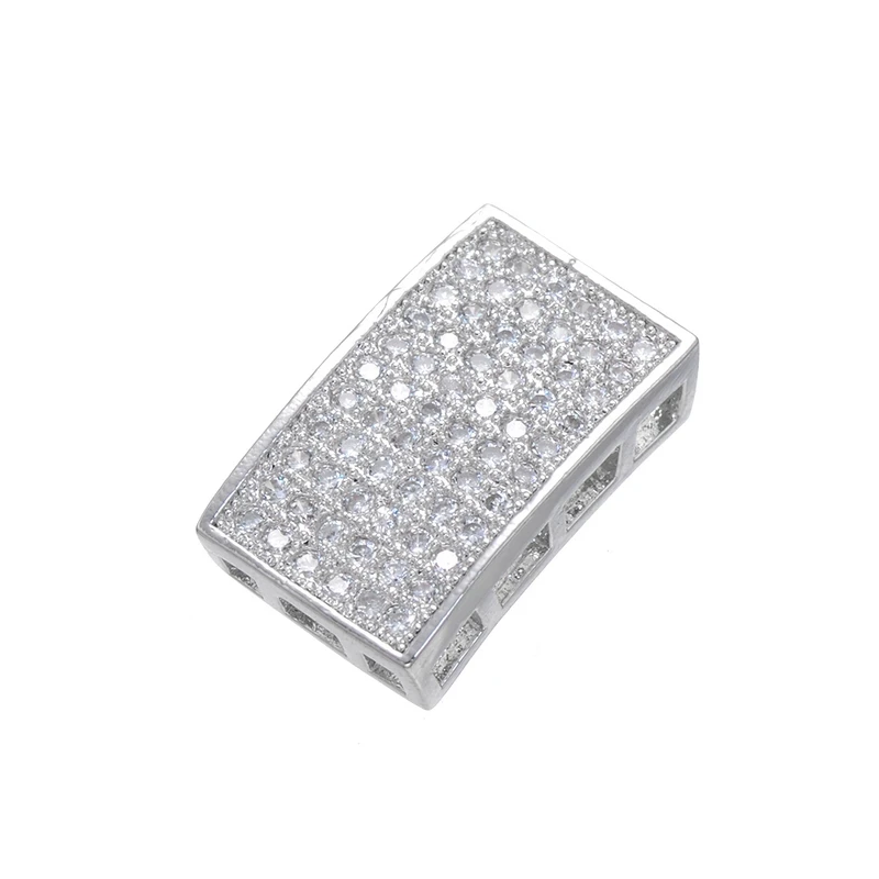 

New Special designed multi-row Hole Square-shape bracelet Spacer Connector long necklace Components charms ends Tube beads