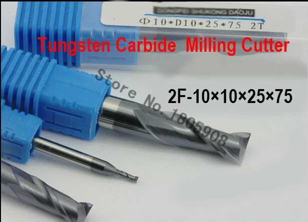 

2F-10*10*25*75,HRC50,Spiral Bit Milling Tools Carbide CNC flat End mills Router bits , the lathe tool,boring bar,cnc,machine