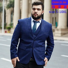 Новое поступление, модный мужской костюм, очень большое пальто, однобортный мужской пиджак в повседневном стиле, сетчатый мужской размер s, Большие Размеры M-4XL, 5XL, 6XL, 7XL, 8XL, 9XL