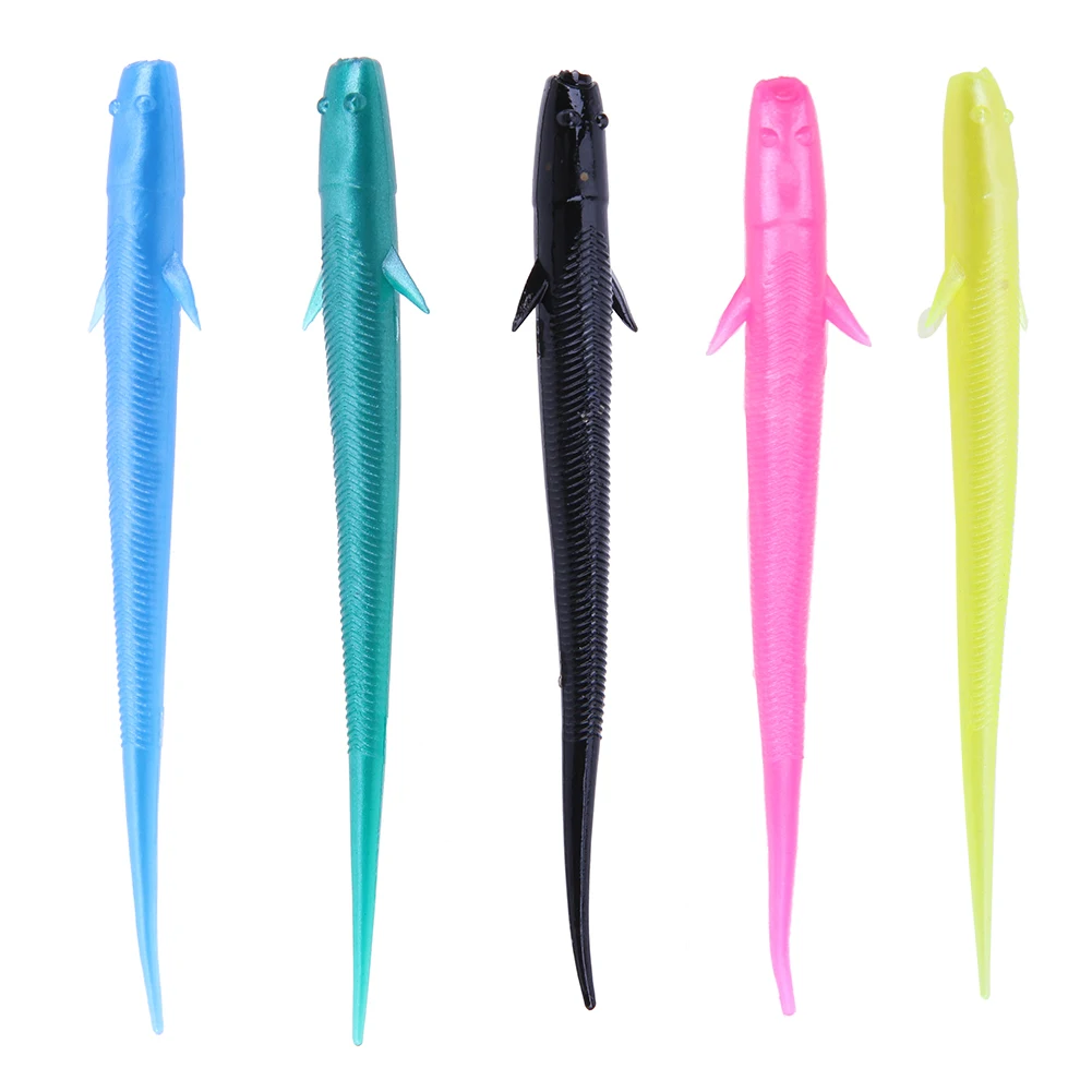 

10pcs Loach Simulation Soft Fishing Lure Baits Weever 1g/2.76" Artificial Baits Crankbait Wobbles For mandarin fish Accessories