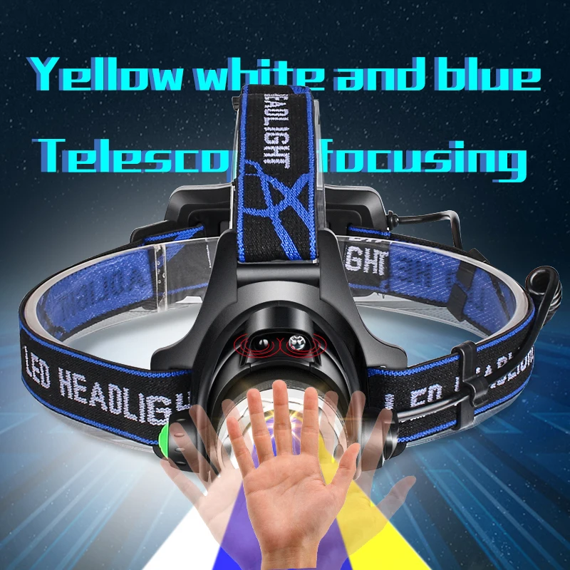 

LED headlamp fishing headlight 6000 lumen T6/L2 modes Zoomable lamp Waterproof Head Torch flashlight Head lamp use 18650