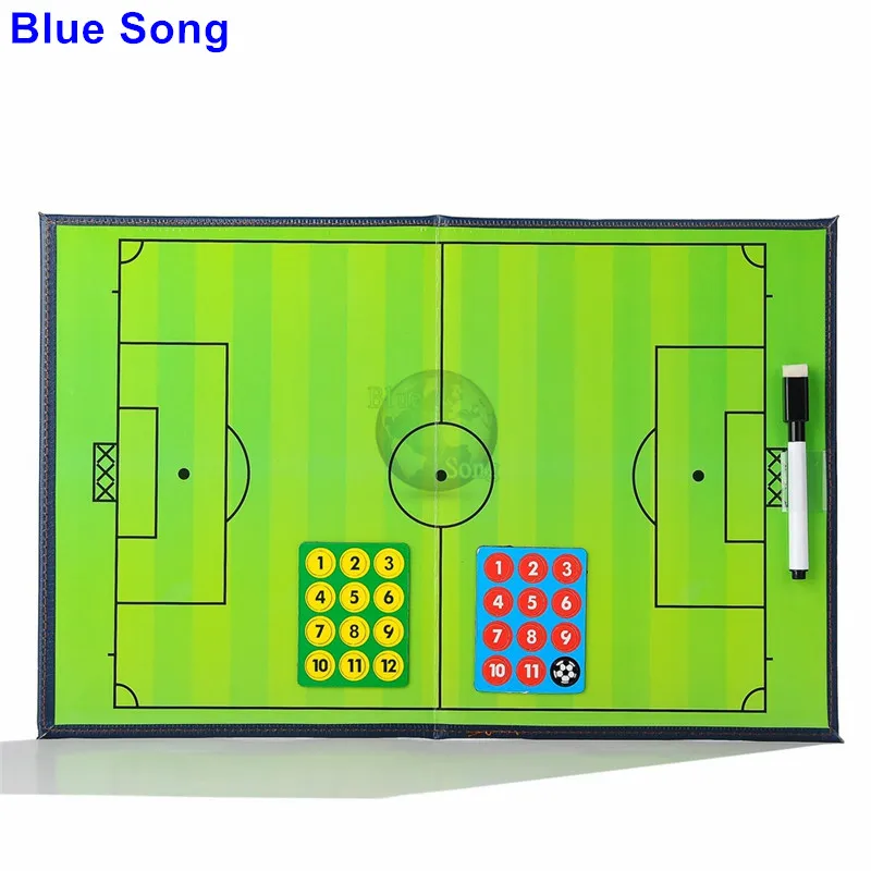 Поле для тренировок складные футбольные тактическая доска магнитные футбольные тренеры тактические пластины Книга набор с ручкой обмена футбольные принадлежности