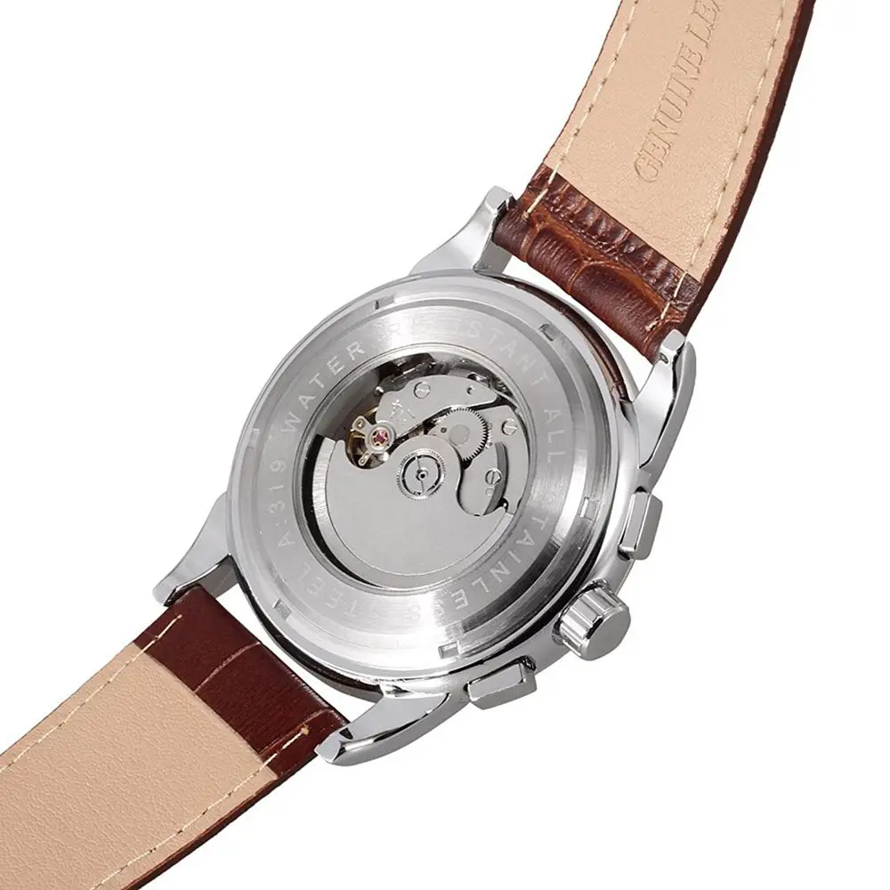 2017 forsining роскошных людей день/неделю moonphase кристалл из нержавеющей стали