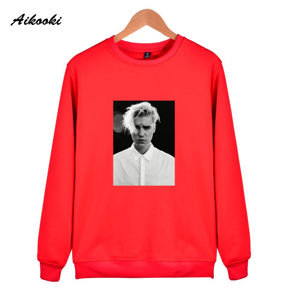 Aikooki Fashion Justin Bieber New Style Capless Sweatshirt hoodies Men/Women Kpop sweatshirt out wear winter autummn Clothes 3xl