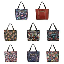 Women Ladies Shoulder Bag Handbags Nylon Tote Printing Female Large Capacity Shopping Bags