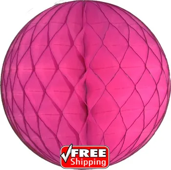 

20pcs Hot Pink Tissue Paper Honeycomb Balls,Wedding Birthday Party Decorations,Hanging Nursery Vintange,Wholesale Decorative