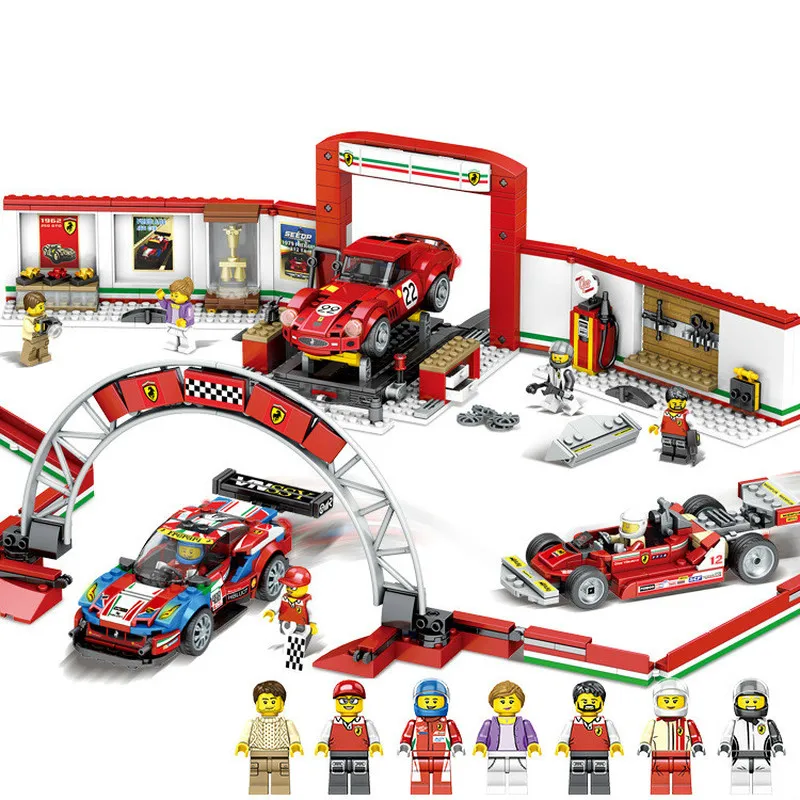 

915+Pcs F1 Racing Car Figures Sport Ferrarii Models Building blocks Compatible Legoings City Bricks Speed Champions Toys For Kid