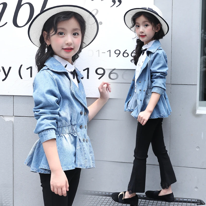 

Girls spring and autumn season denim jacket fashion denim jacket