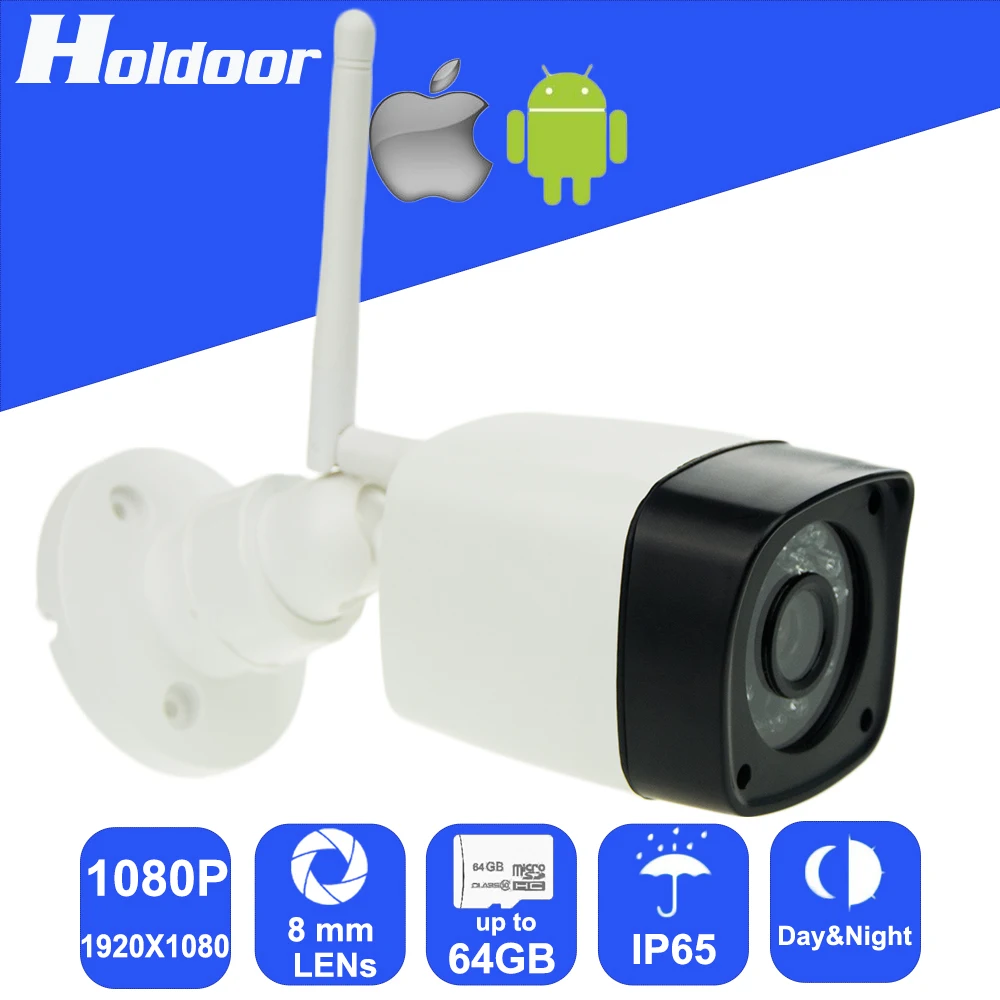 

Mini Wireless IP Camera with 2.0Megapixel CMOS 8mm HD Lens IR Cut Night Vision video security surveillance micro SD card slot