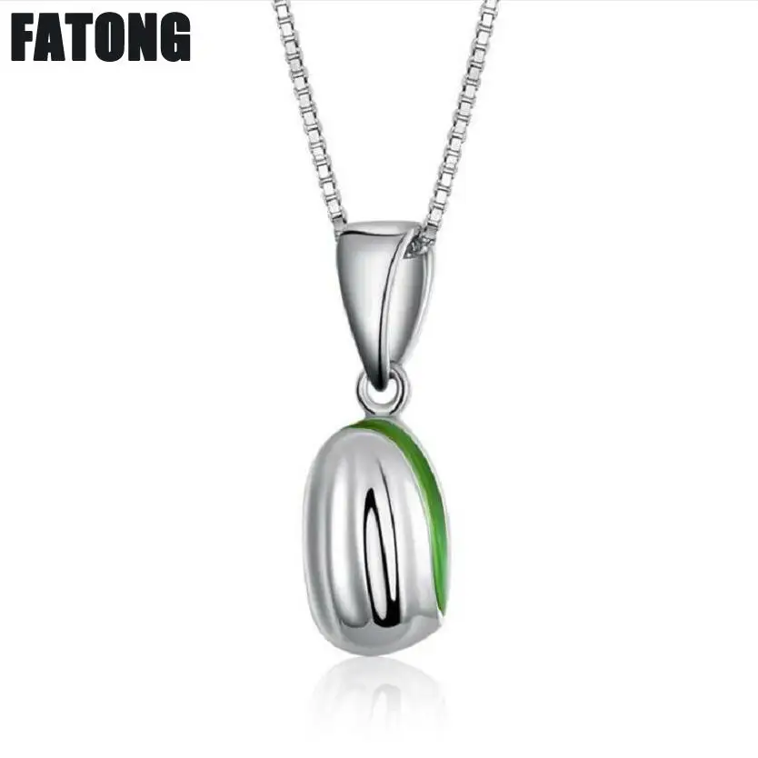 

925 sterling silver Korean fashion spring bud necklace female jewelry J0279