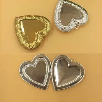 

1pc Heart Shaped Friend Photo Picture Frame Locket Pendant for Diy Fashion Jewelry Making Handmade Romantic Necklace Findings
