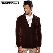 Manvelous Slim Fit Blazer Männer 2016 Casual Cord Blazer Jacke Herrenanzug Jacke Khaki Weinrot Herbst Samt Blazer Männer S-XXL
