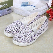 Fashion summer women’s lazy fretwork sandals casual shoes women slip on cover heel shoes high quality ladies jelly sandals 7.5