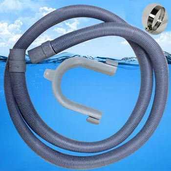 

1.5M Universal Flexible Extension Drain Hose Washing Machine Water Pipe Washing Machine With Bracket Washing Machine Drain Hose