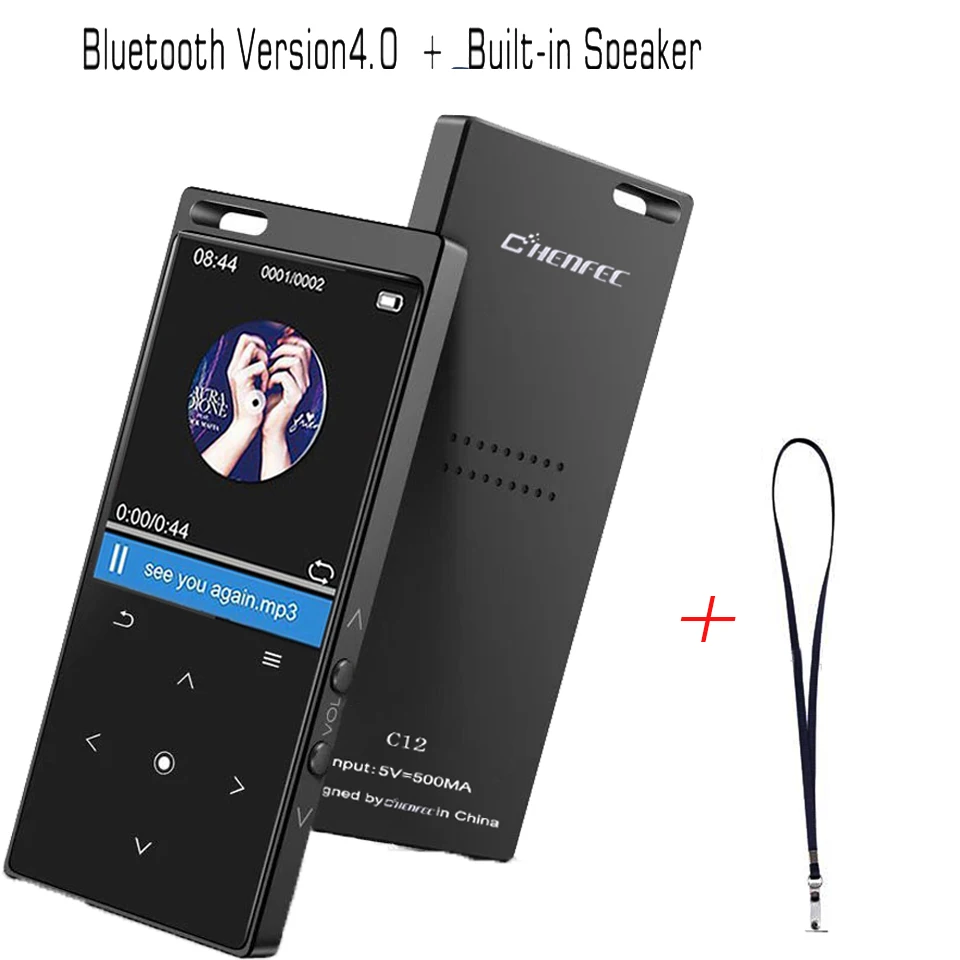 Оригинальный MP3 плеер CHENFEC C12 с Bluetooth 4 0 встроенный динамик 8 ГБ музыкальный