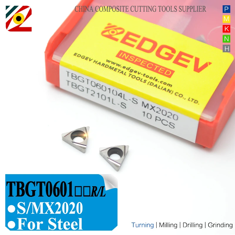 

EDGEV Cermet Carbide Inserts TBGT060102/04L-S MX2020 Boring CNC Lathe Turning Tools For Substitue TBGT060102/04L-S TN60
