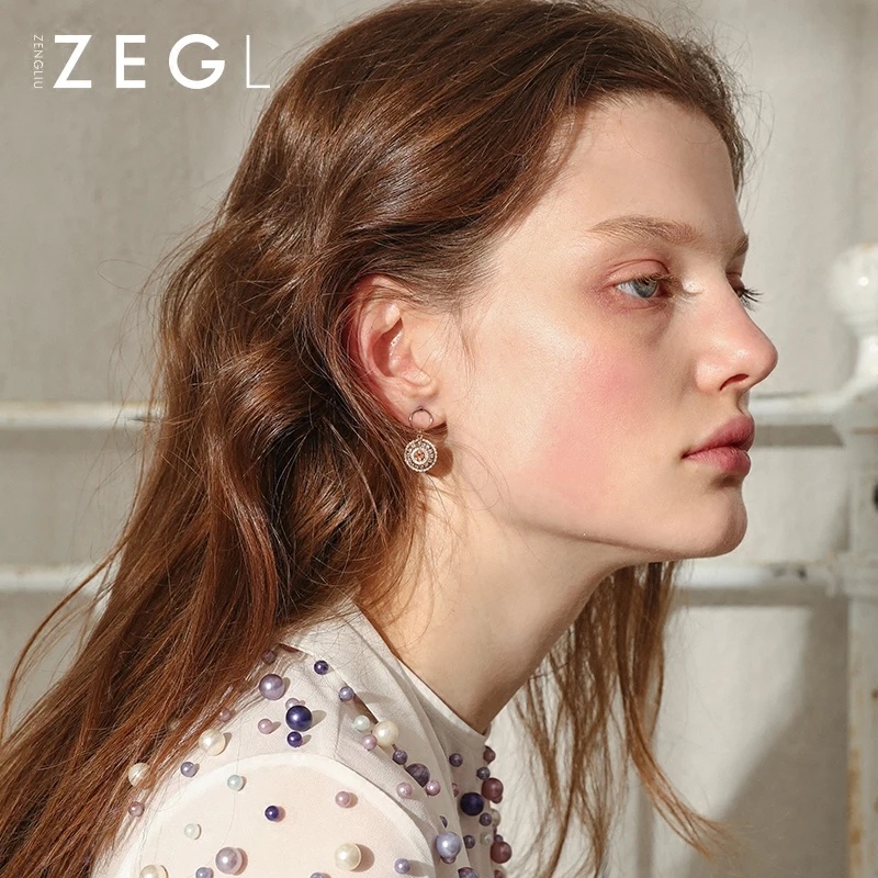 

ZENGLIU Baroque personality earrings female temperament Korea ins earrings 2019 new tide earrings retro earrings