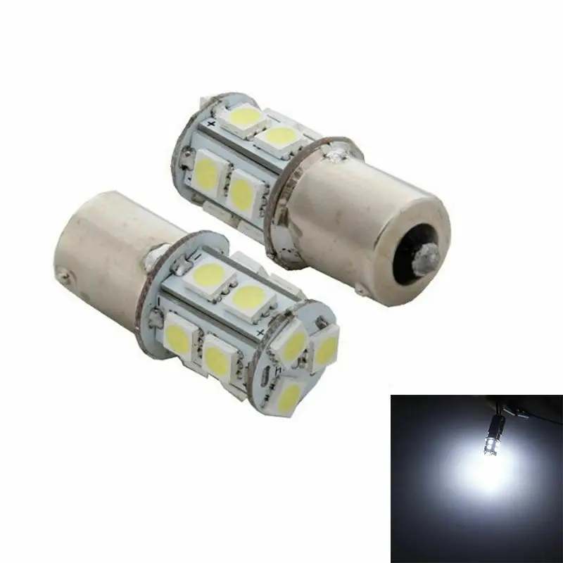 2X1156 BA15s R10w 245 13 SMD светодиодный лампы Белый сигнала поворота Стоп свет лампы для автомобиля ксеноновые фары