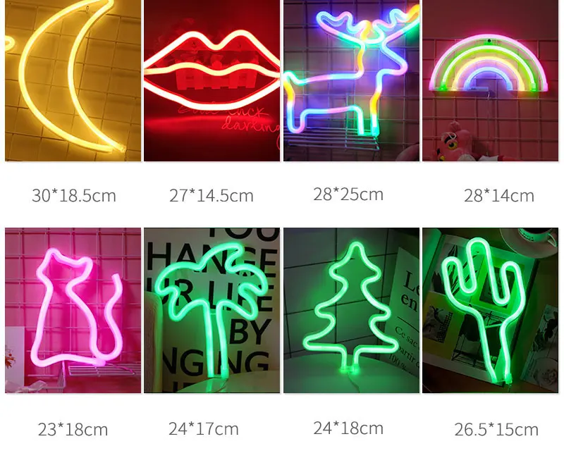 Fashion Colorful Neon Bat Led Neon Sign Light Holiday Xmas Party Wedding Decorations Kids Room Night Lamp Home Wall Decor Bar (3)
