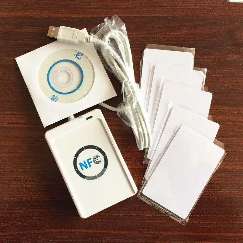 ACR122u NFC считыватель писатель программист 13 56 МГц Rfid + SDK 5 шт IC 1K карта Поддержка Android