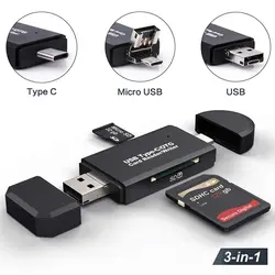 OTG Micro SD кард-ридер USB 3,0 кард-ридер 2,0 для USB Micro SD адаптер флэш-накопитель считыватель смарт-карт памяти Тип C кардридер