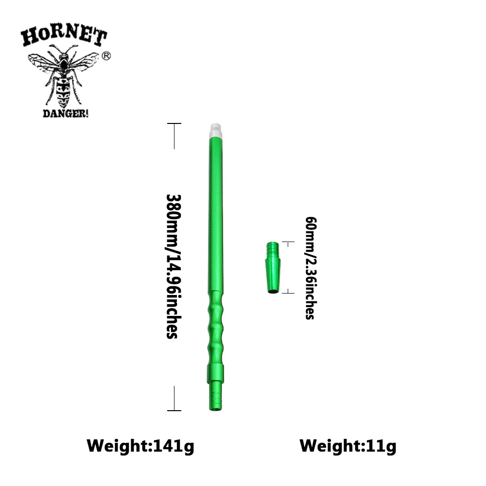 [HORNET] 400 мм Алюминиевый шланг для кальяна, шток для кальяна, комплект мундштука для внутреннего диаметра 12 мм, силиконовый шланг"