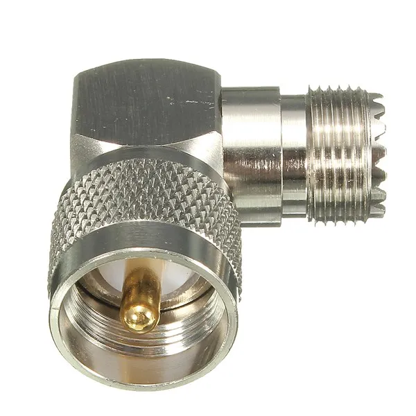 

1PC Right Angle 90 Degree UHF Plug Male PL259 to SO239 Female Jack Adapter Connector