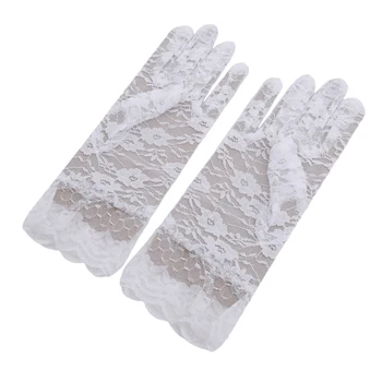

High Quality Sun Protection Accessories Lace Hollow-Out Gloves Delicate Lace Jacquard Pattern Lace Gloves
