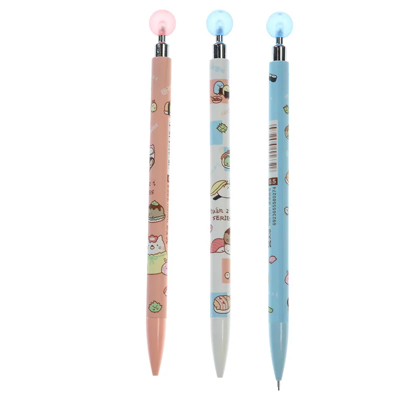 

Cute Kawaii Automatic Pencil 0.5mm Refill Children Student Learning Drawing Stationery Gift School Office Supplies 3pcs