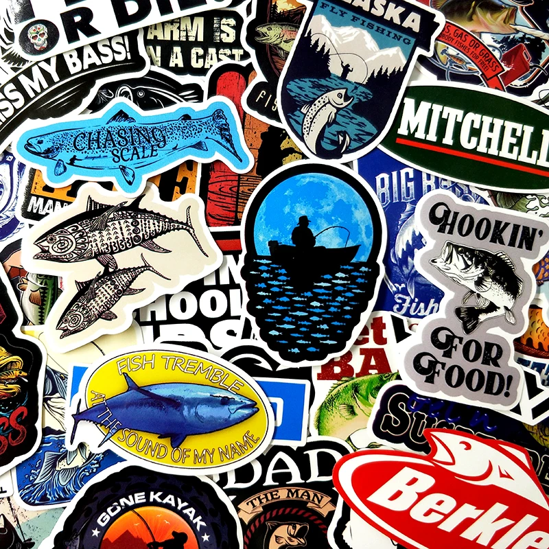 50Pcs/pack Interesting Fisherman Fishing Stickers For car Motorcycle Skateboard Laptop Decoration Car Refrigerator Funny Sticker 50Pcs/pack Interesting Fisherman Fishing Stickers For car Motorcycle Skateboard Laptop Decoration Car Refrigerator Funny Sticker