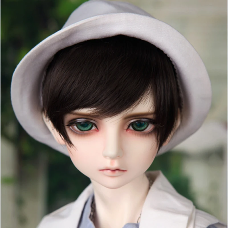 Парик для куклы Allaosify BJD 1/3 1/4 1/6 гигантский малыш ультра короткие прямые черные