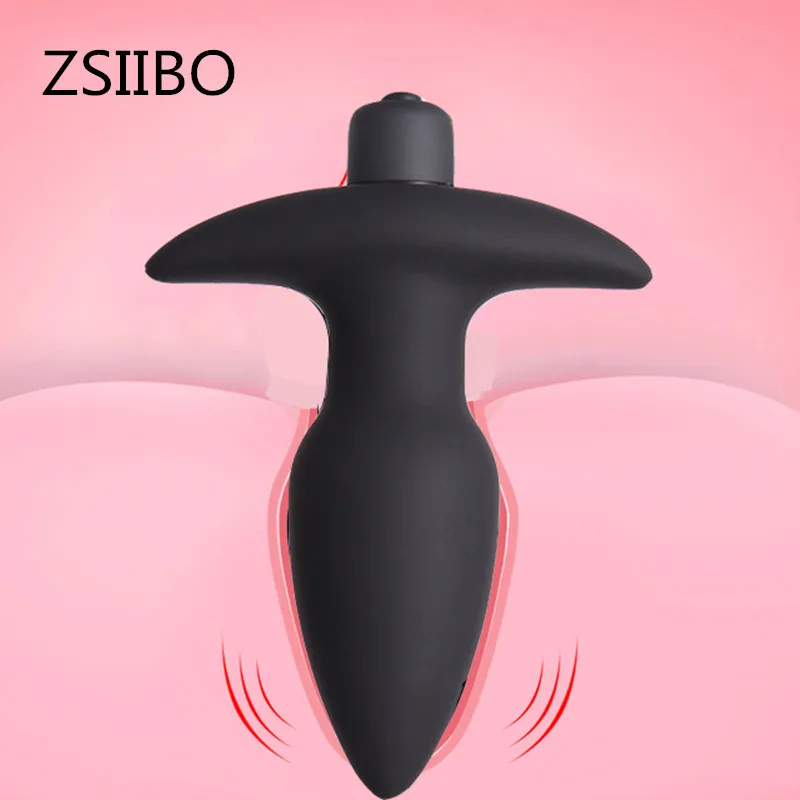 Silicone black vibrator Detachable G point stimulation Anal Plug Sex Toys for Men/ Women Butt Plug