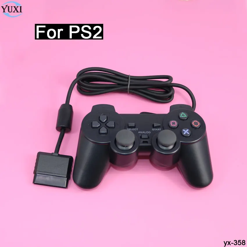 

YuXi Black Vibration Fast Double Shock Wired Game Handle Controller GamePad For Sony PS2