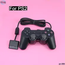 YuXi Black Vibration Fast Double Shock Wired Game Handle Controller GamePad For Sony PS2