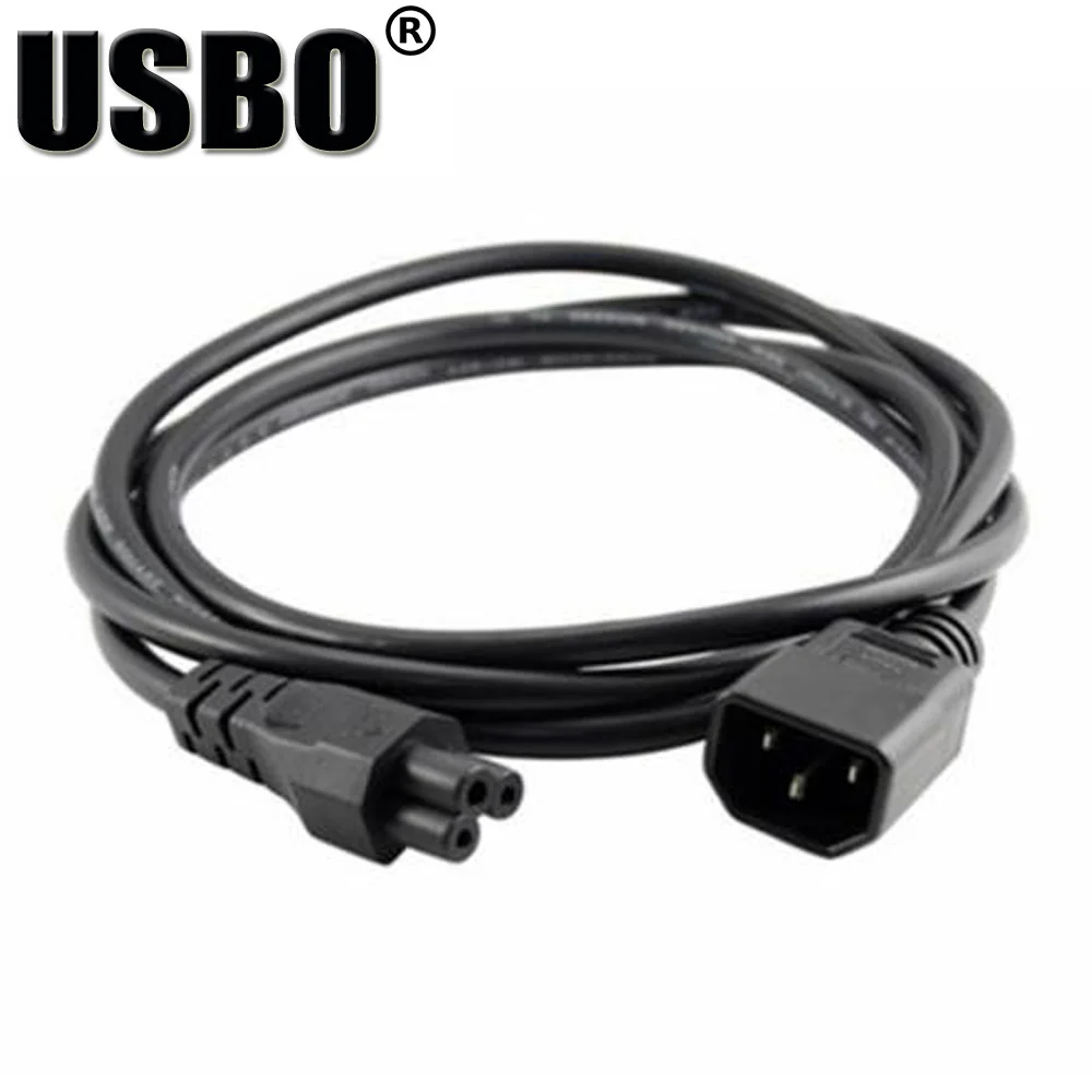 

Black 1.8M PVC Copper CE certification IEC320 C14 to C5 extension cord C5 plum chassis cabinet PDU/UPS server power cable
