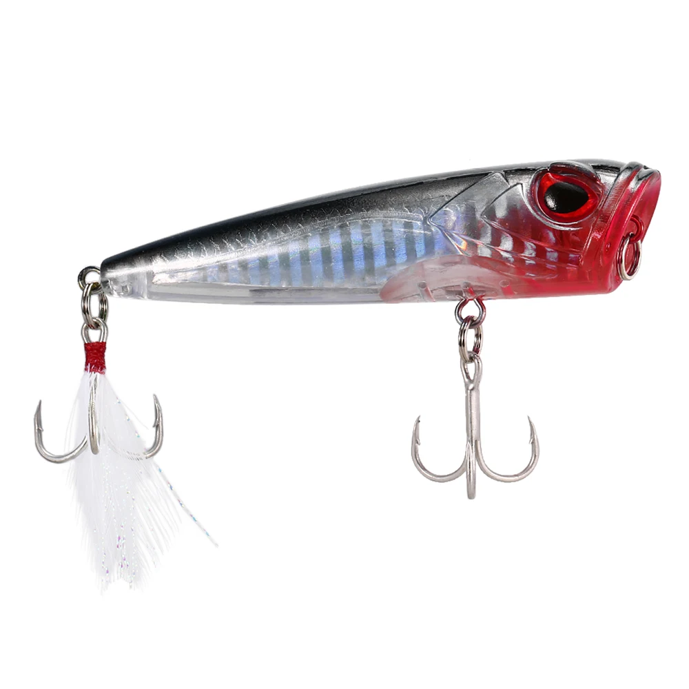 

Lixada Topwater Floating Popper Lure Fishing Lure 3D Artificial Bait leurre souple Fishing Accessory for Carp Pesca