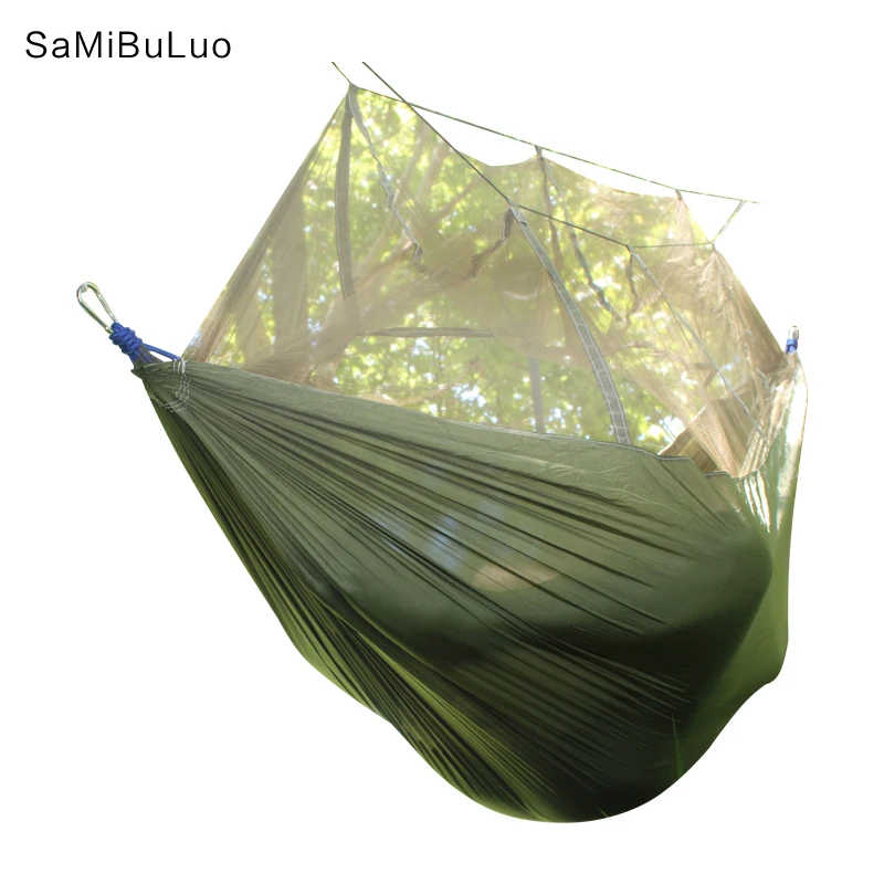 Camping Hammock Lightweight Portable Double Parachute Hammocks Mosquito Nylon Hammock for Indoor Outdoor Hiking Camping Backpack