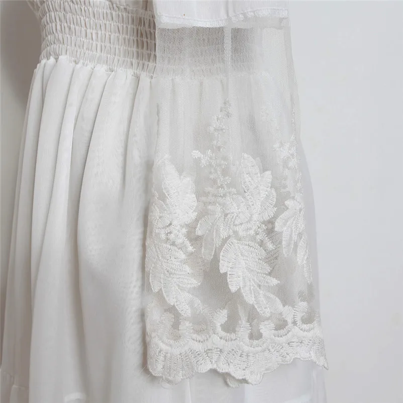 Fashion summer dress 2018 beach dress Women Sexy Strapless casual Long White Dress party Dresses robe femme Y09#N (12)