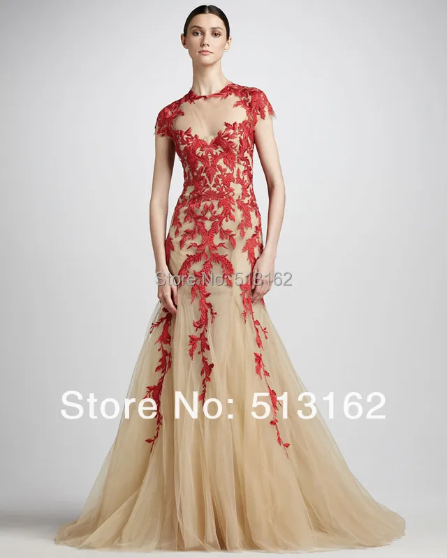 Hot Fashionable Red Lace Applique Fashion Evening Dresses Designer ... Hot Fashionable Red Lace Applique Fashion Evening Dresses Designer ...