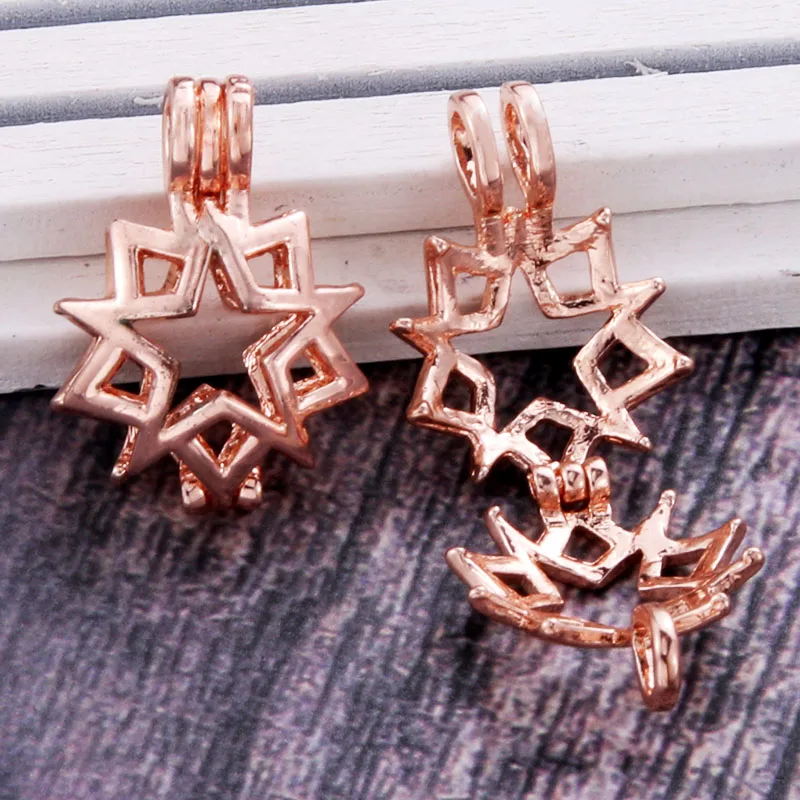 

4pcs/lot 4 colors Lucky star Aroma Diffuser Necklace Perfume Essential Oil Diffuser Aromatherapy Pendant Necklace Pearl cage