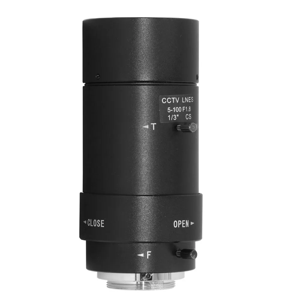 

5-100mm Lens HD 3-55 Degree CS Mount Infrared Night Vision Manual Zoom Lens For CCTV Security Camera